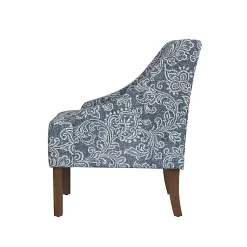 Kirklands Home Accent Chairs|& White Swoop Accent Chair Blue