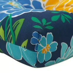 Kirklands Home Outdoor Cushions & Pillows|Blue & Yellow Floral Outdoor Cushions, Set of 2