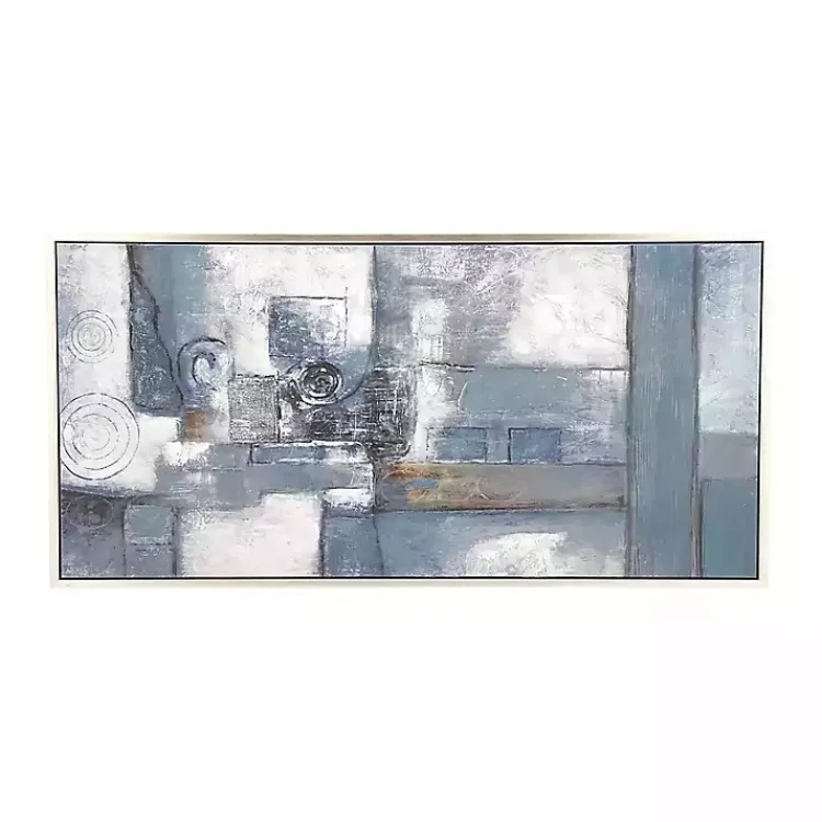 Kirklands Home Canvas Art|Blue Abstract Framed Canvas Art Print