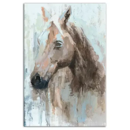 Kirklands Home Canvas Art|Abstract Horse Canvas Art Print Blue
