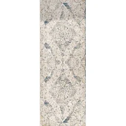 Kirklands Home Area Rugs|Blue Abstract Medallion Runner