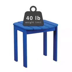 Kirklands Home Outdoor Tables|Acacia Wood Outdoor Adirondack End Table Blue