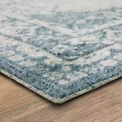 Kirklands Home Area Rugs|Blue and Cream Blackwell Runner, 2x10