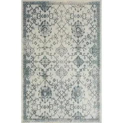 Kirklands Home Area Rugs|Blue and Cream Granary Area Rug, 6x9