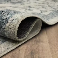 Kirklands Home Area Rugs|Blue and Cream Granary Area Rug, 6x9