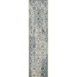 Kirklands Home Area Rugs|Blue and Cream Granary Runner, 2x10