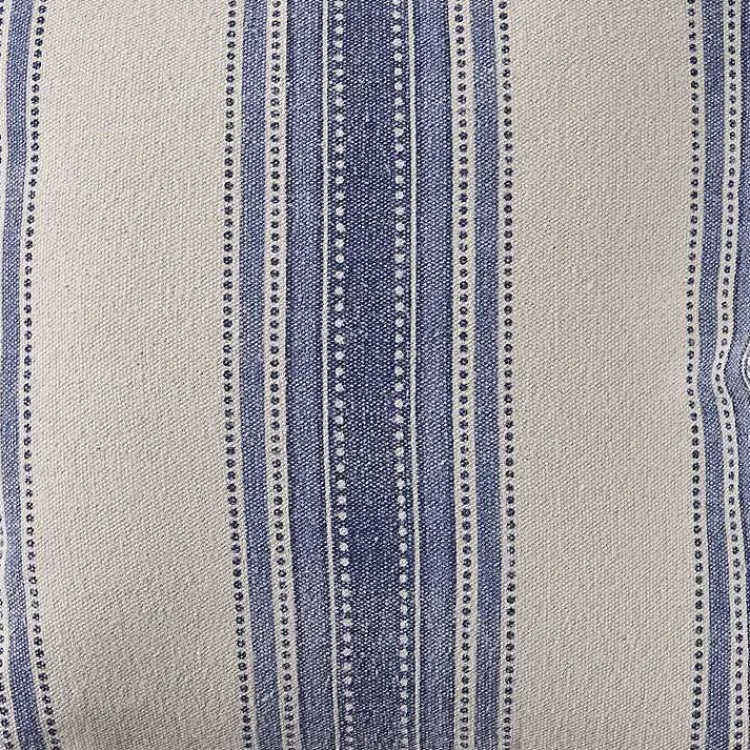 Discount Blue and Cream Striped Accent Pillow Pillows