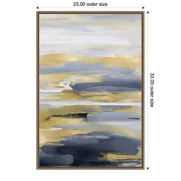 Kirklands Home Canvas Art|Blue and Gold Intuition II Canvas Art Print