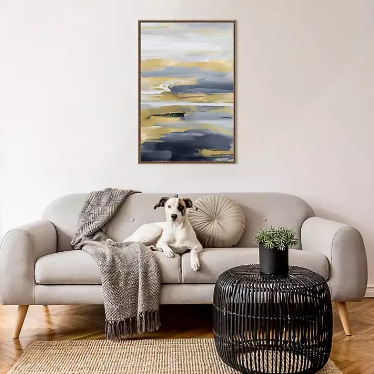 Kirklands Home Canvas Art|Blue and Gold Intuition II Canvas Art Print
