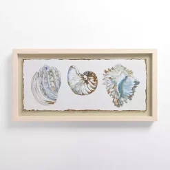 Kirklands Home Framed Art|Blue and Gold Shells Framed Art Print