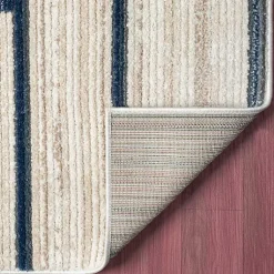 Kirklands Home Area Rugs|Blue and Gray Contemporary Geo Area Rug, 7x9