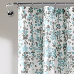 Kirklands Home Shower Curtains|and Gray Weeping Flower Shower Curtain Blue