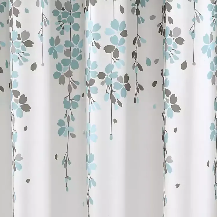 Kirklands Home Shower Curtains|and Gray Weeping Flower Shower Curtain Blue