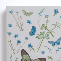 Kirklands Home Canvas Art|Blue and Green Butterflies Canvas Prints, Set of 2