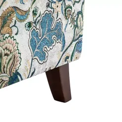 Kirklands Home Accent Chairs|Blue and Green Floral Upholstered Accent Chair