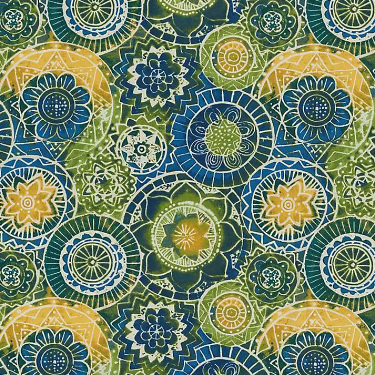 Kirklands Home Outdoor Cushions & Pillows|Blue and Green Lagoon Outdoor Chair Cushion