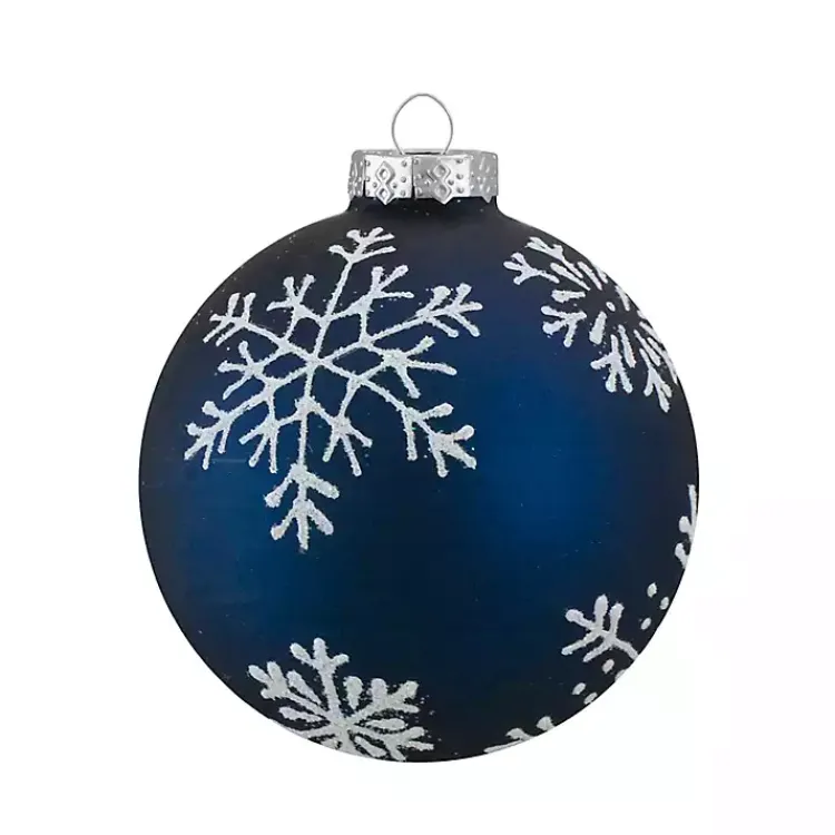 Outlet Blue and Green Snowflake Ornaments, Set of 4 Christmas Ornaments