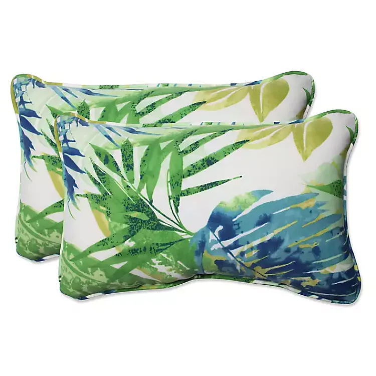 Kirklands Home Outdoor Cushions & Pillows|Blue and Green Soleil Accent Pillows, Set of 2