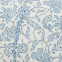 Clearance Blue and Ivory Floral Print Lumbar Pillow Pillows