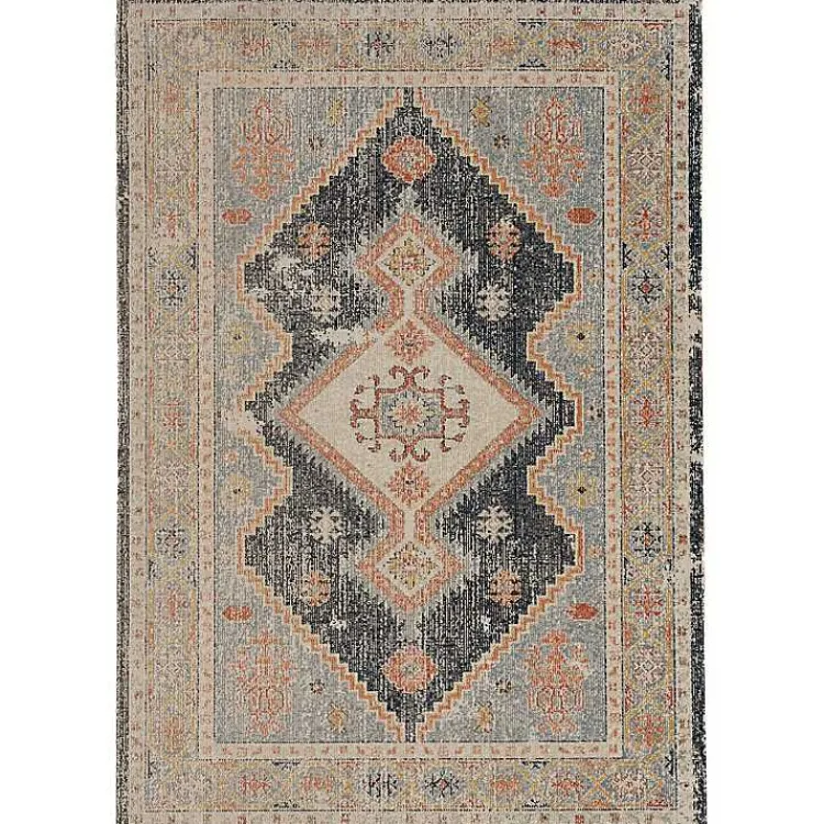 Kirklands Home Area Rugs|and Ivory Traditional Motif Area Rug, 5x7 Blue