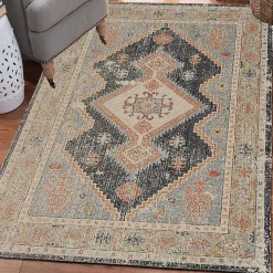 Kirklands Home Area Rugs|and Ivory Traditional Motif Area Rug, 5x7 Blue