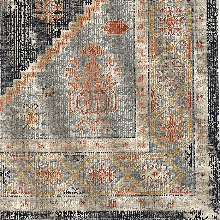 Kirklands Home Area Rugs|and Ivory Traditional Motif Area Rug, 5x7 Blue