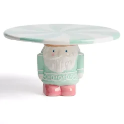 Kirklands Home Serving & Entertaining|Blue and Pink Nutcracker Cake Stand