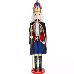 Best Blue and Red with Gold Trim King Nutcracker Christmas Decorations
