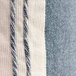 Online Blue and White Block Loop Throw Pillow Pillows