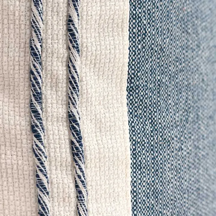 Online Blue and White Block Loop Throw Pillow Pillows