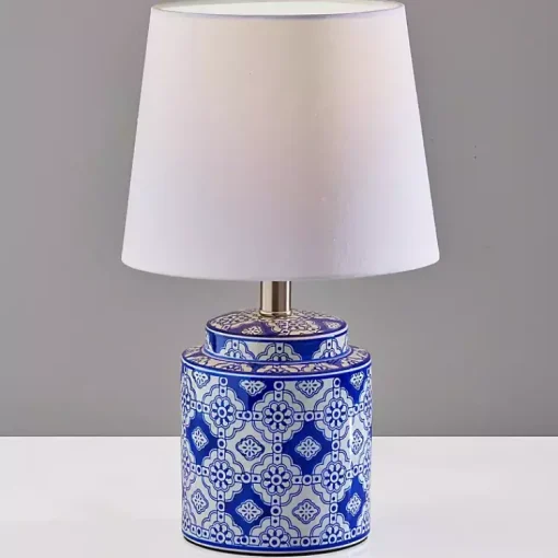 Kirklands Home Table Lamps|Blue and Ceramic Table Lamps, Set of 2 White
