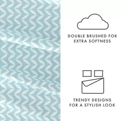 Kirklands Home Bed Sheets|Blue and White Chevron 3-pc. Twin Sheet Set