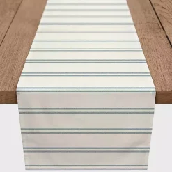Kirklands Home Table Linens|Blue and White Country Stripe Table Runner, 72 in.