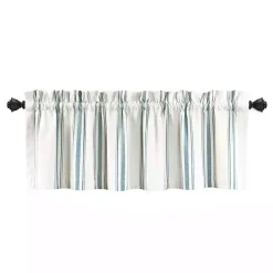 Kirklands Home Curtains & Drapes|Blue and White Farmhouse Stripe Valance