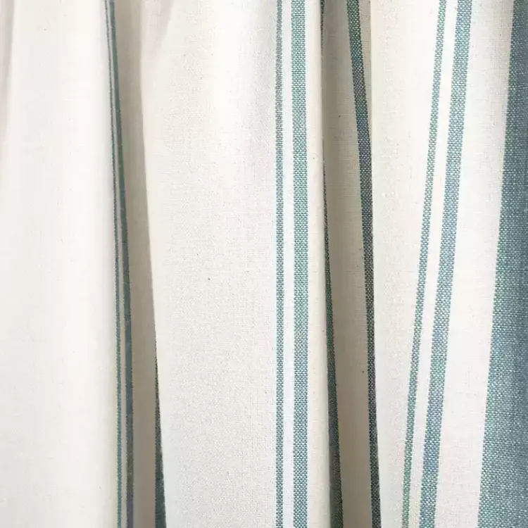 Kirklands Home Curtains & Drapes|Blue and White Farmhouse Stripe Valance