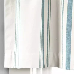Kirklands Home Curtains & Drapes|Blue and White Farmhouse Stripe Valance