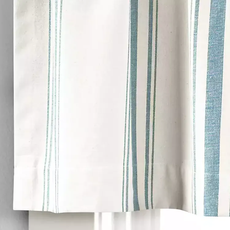 Kirklands Home Curtains & Drapes|Blue and White Farmhouse Stripe Valance