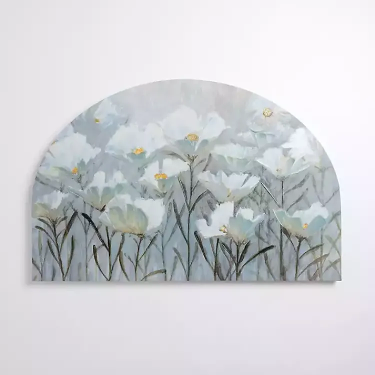 Kirklands Home Canvas Art|Blue and White Florals Arched Canvas Art Print