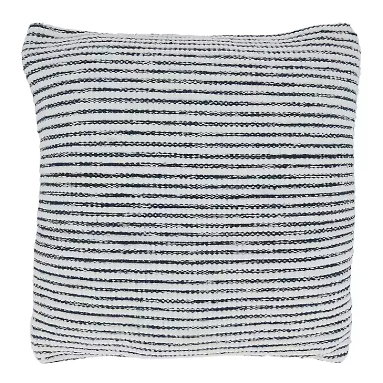 New Blue and White Woven Stripes Pillow Pillows