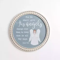 Kirklands Home Wall Quotes & Signs|Blue Angel Psalm Framed Wall Plaque