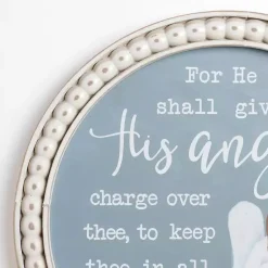 Kirklands Home Wall Quotes & Signs|Blue Angel Psalm Framed Wall Plaque