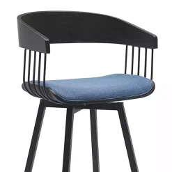 Kirklands Home Bar Stools & Counter Height Stools|Athena Swivel Counter Stool Blue