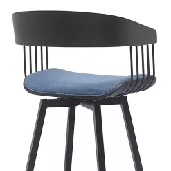 Kirklands Home Bar Stools & Counter Height Stools|Athena Swivel Counter Stool Blue