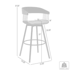 Kirklands Home Bar Stools & Counter Height Stools|Athena Swivel Counter Stool Blue