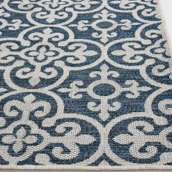 Kirklands Home Outdoor Rugs|Blue Auckland Tile Outdoor Area Rug, 7x9