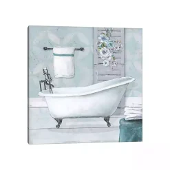 Kirklands Home Canvas Art|Blue Bathroom Canvas Art Print