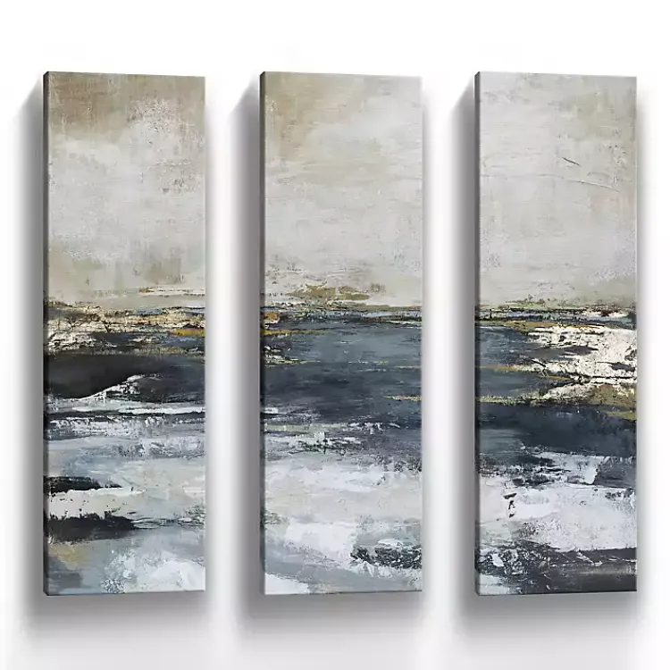Kirklands Home Canvas Art|Bay Canvas Art Prints, Set fof 3 Blue