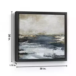 Kirklands Home Canvas Art|Blue Bay Framed Canvas Art Print, 30x30 in.