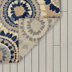 Kirklands Home Outdoor Rugs|Blue Bliss Bay Outdoor Area Rug, 6x9