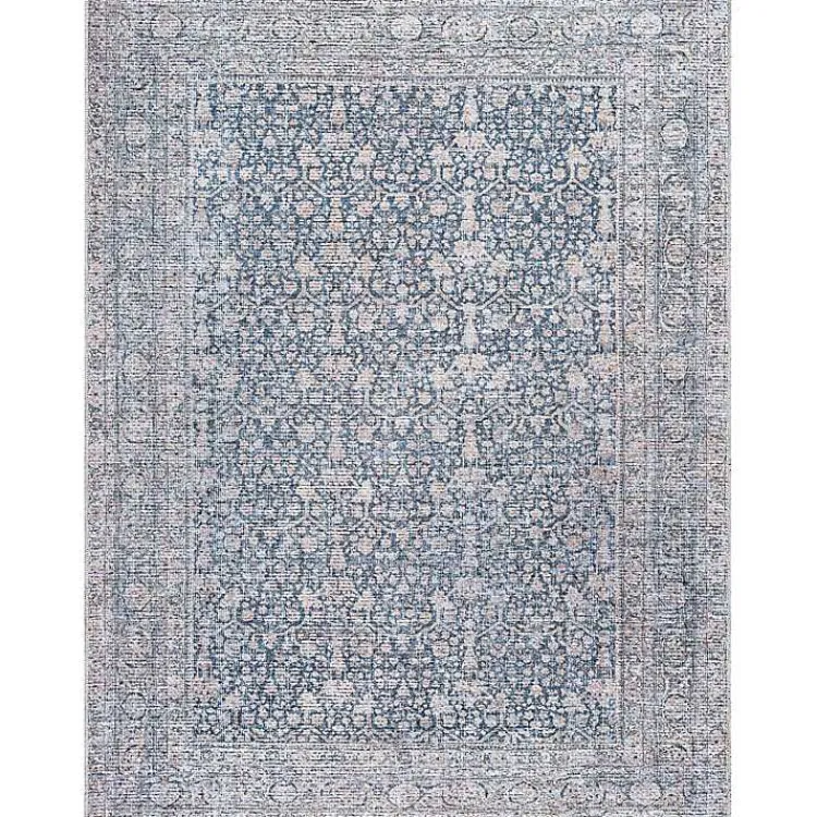 Kirklands Home Area Rugs|Boho Lorelai Washable Area Rug, 8x12 Blue